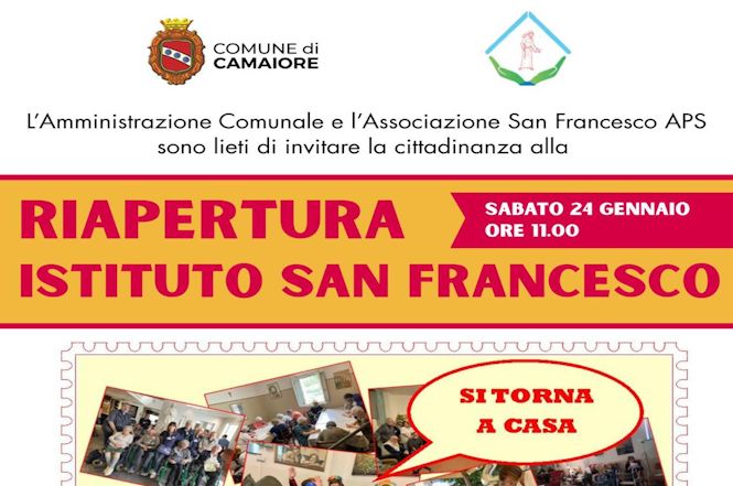 A Camaiore riaprer l'Istituto San Francesco. Inaugurazione domattina