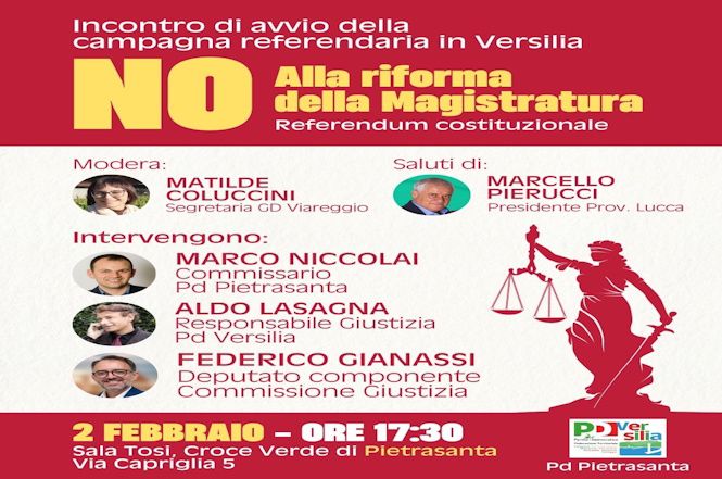 Il Pd inaugura la campagna referendaria a Pietrasanta
