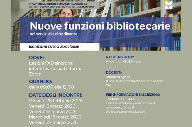 BIBLIOCARE - La biblioteca come laboratorio sociale: corso su piattaforma Zoom