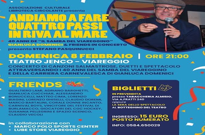 40 anni di canzoni di Carnevale, Gianluca Domenici festeggia allo Jenco