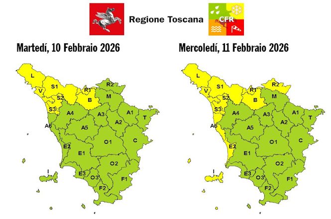Ancora un'allerta gialla per la Versilia