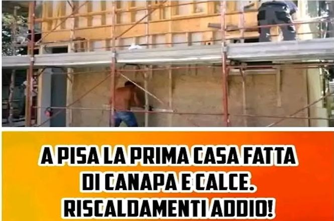 A Cascina la prima casa costruita in calce e canapa.