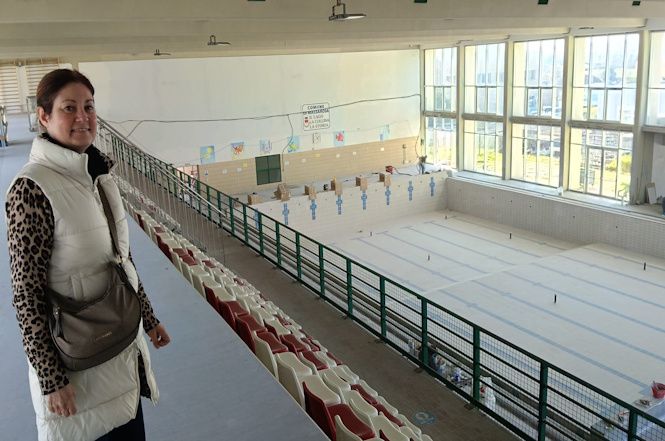 Massarosa,  sopralluogo del sindaco Simona Barsotti alla piscina comunale