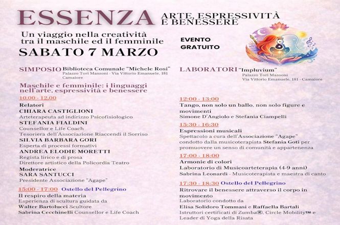 Sabato 7 e domenica 8 marzo Camaiore ospiterà “ESSENZA”