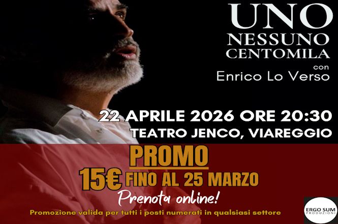 Promozione a Teatro per Enrico Lo Verso in "Uno nessuno centomila" di Pirandello