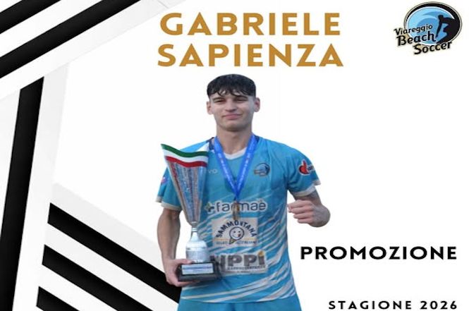 Viareggio Beach Soccer: promosso in prima squadra Gabriele Sapienza