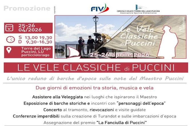 È online il programma definitivo de “Le Vele Classiche di Puccini” 2026