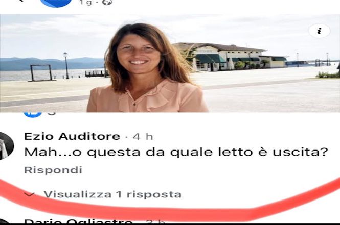 Sulla pagina FB di Salemi un gravissimo commento sessista rivolto a Sara Grilli