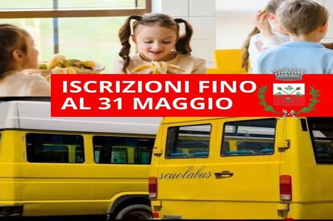 Aperte le iscrizioni al servizio di ristorazione scolastica e traporto scolastico