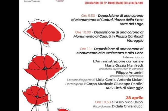 25 Aprile: Viareggio celebra la Liberazione